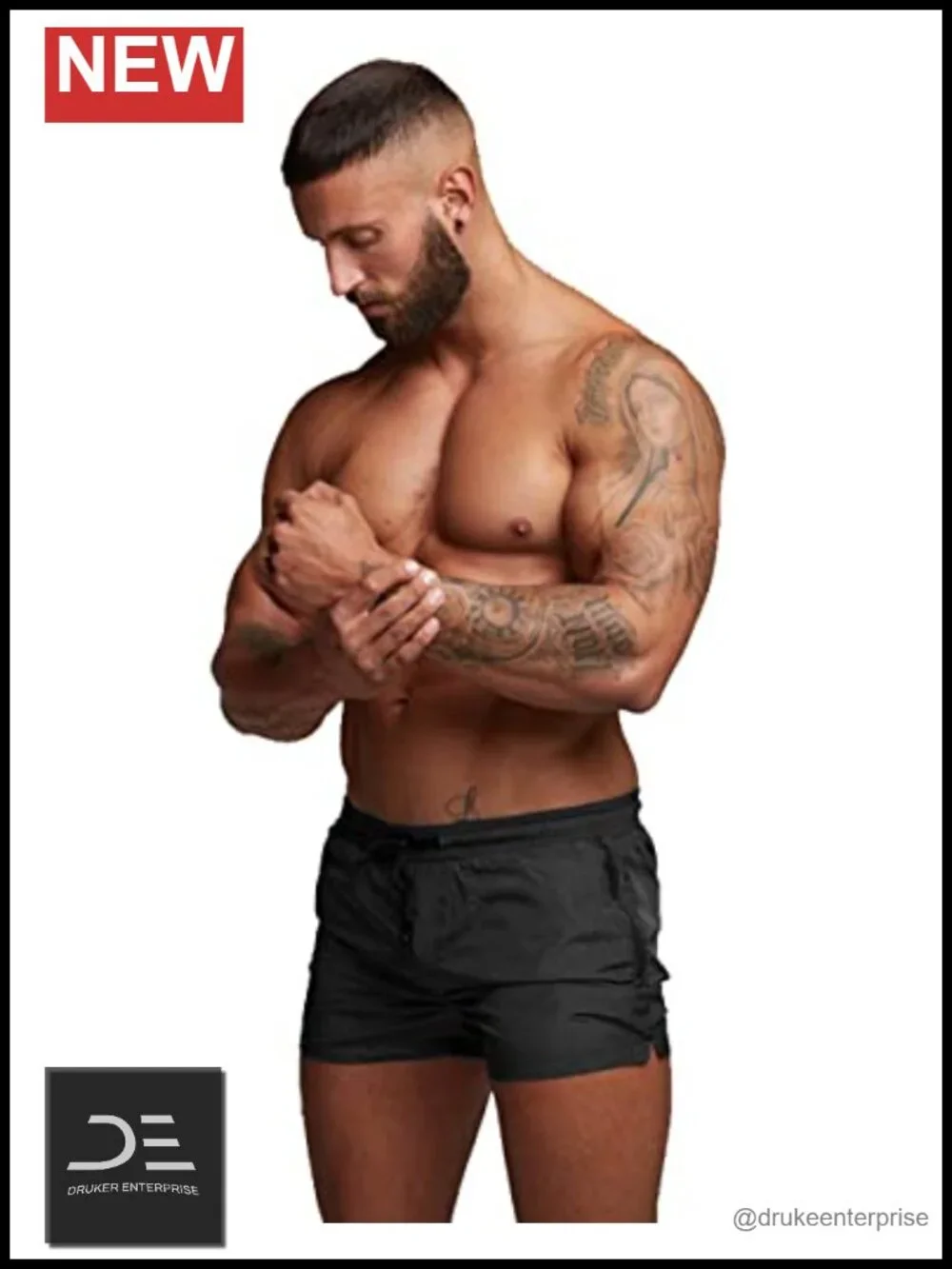 Mens Swim Trunks with Zipper Pockets Quick Dry Athletic Shorts